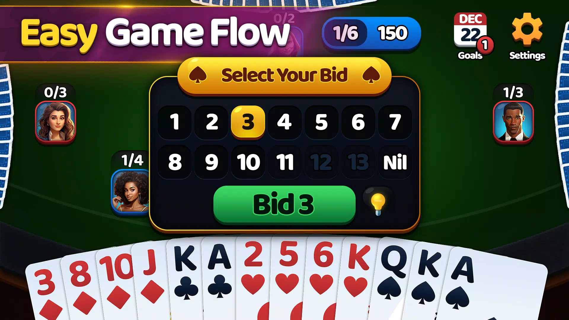 Spades: Classic Card Game Captura de tela 1