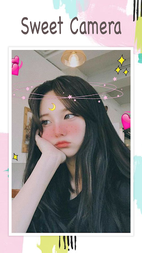 Live face sticker sweet camera Ekran Görüntüsü 0