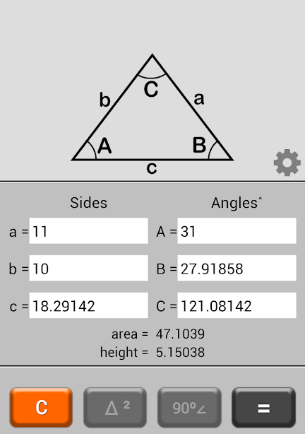 Triangle Calculator 螢幕截圖 0