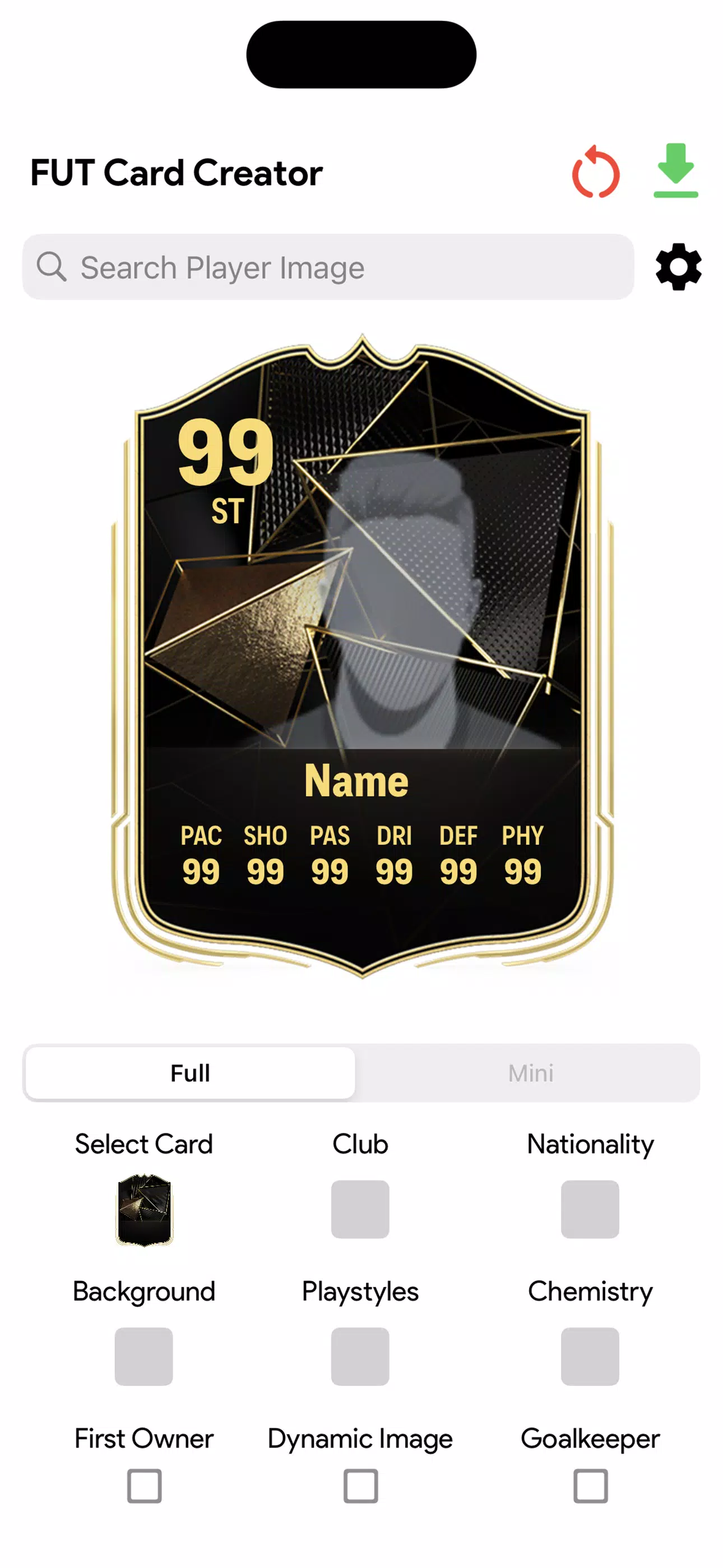 FC Card Creator 25 Captura de tela 3