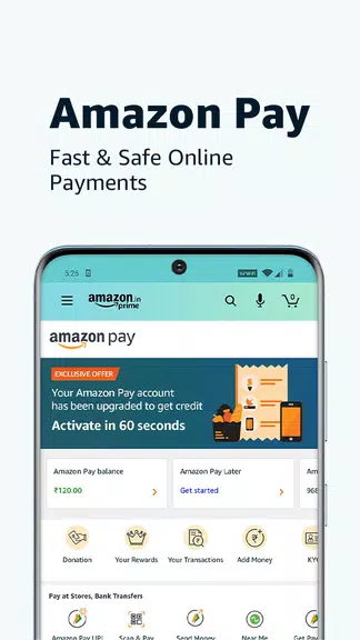 Schermata Amazon India Shop, Pay, miniTV 2
