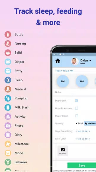 Schermata Baby Connect: Newborn Tracker 2