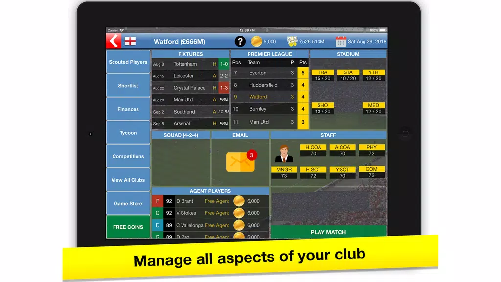 Soccer Tycoon: Football Game Capture d'écran 0