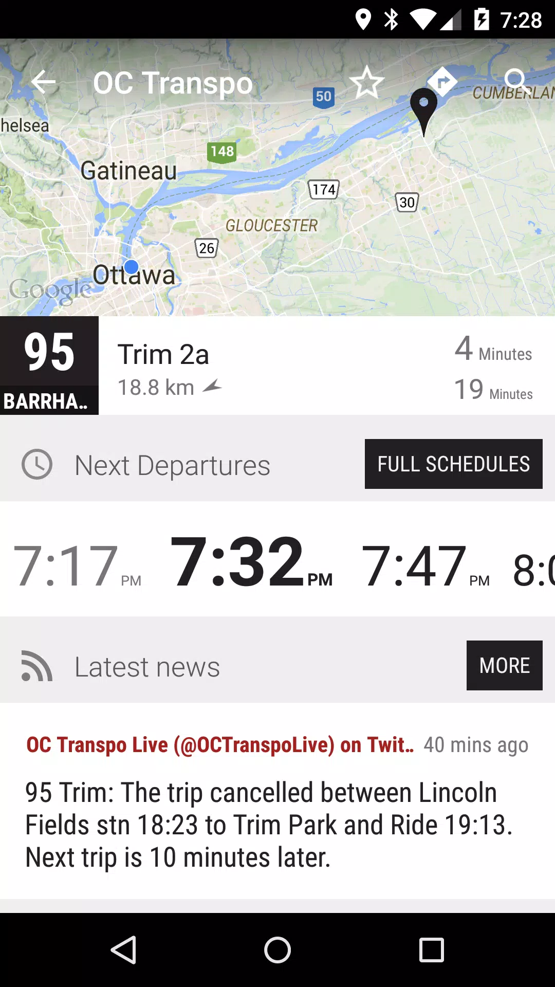 Ottawa OC Transpo Bus - MonTr… Ekran Görüntüsü 1