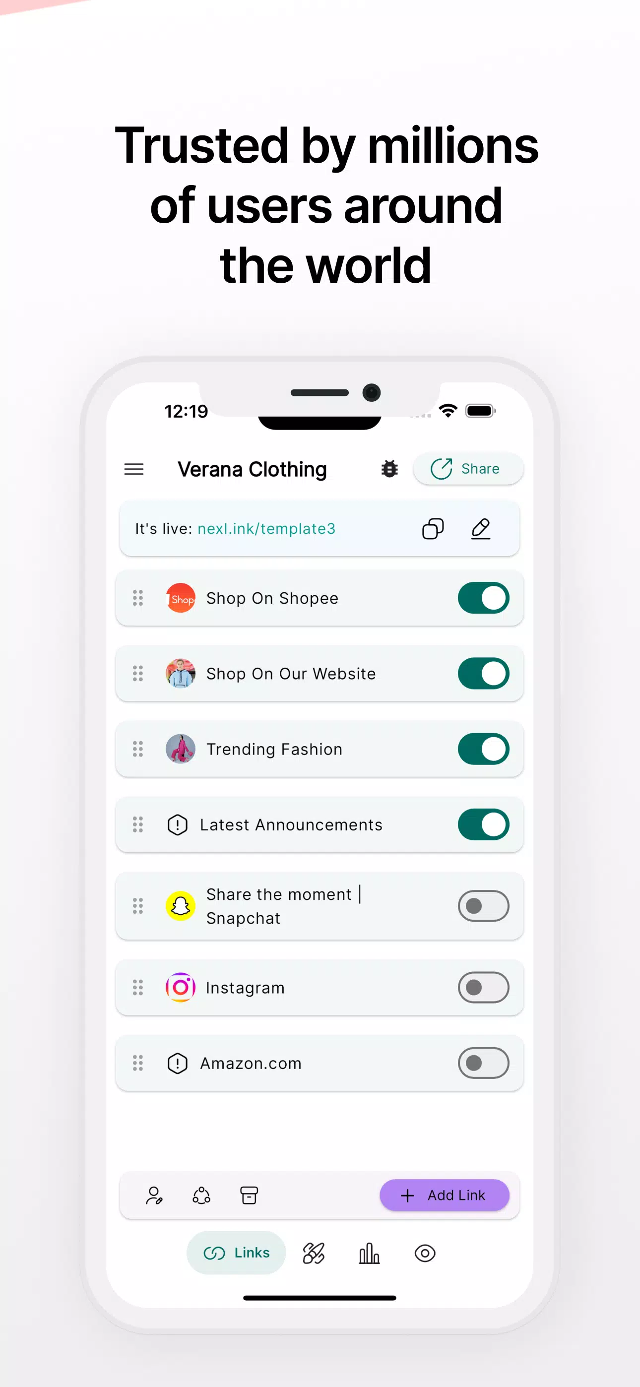 Linktree in Bio Site: NexLink Ekran Görüntüsü 2