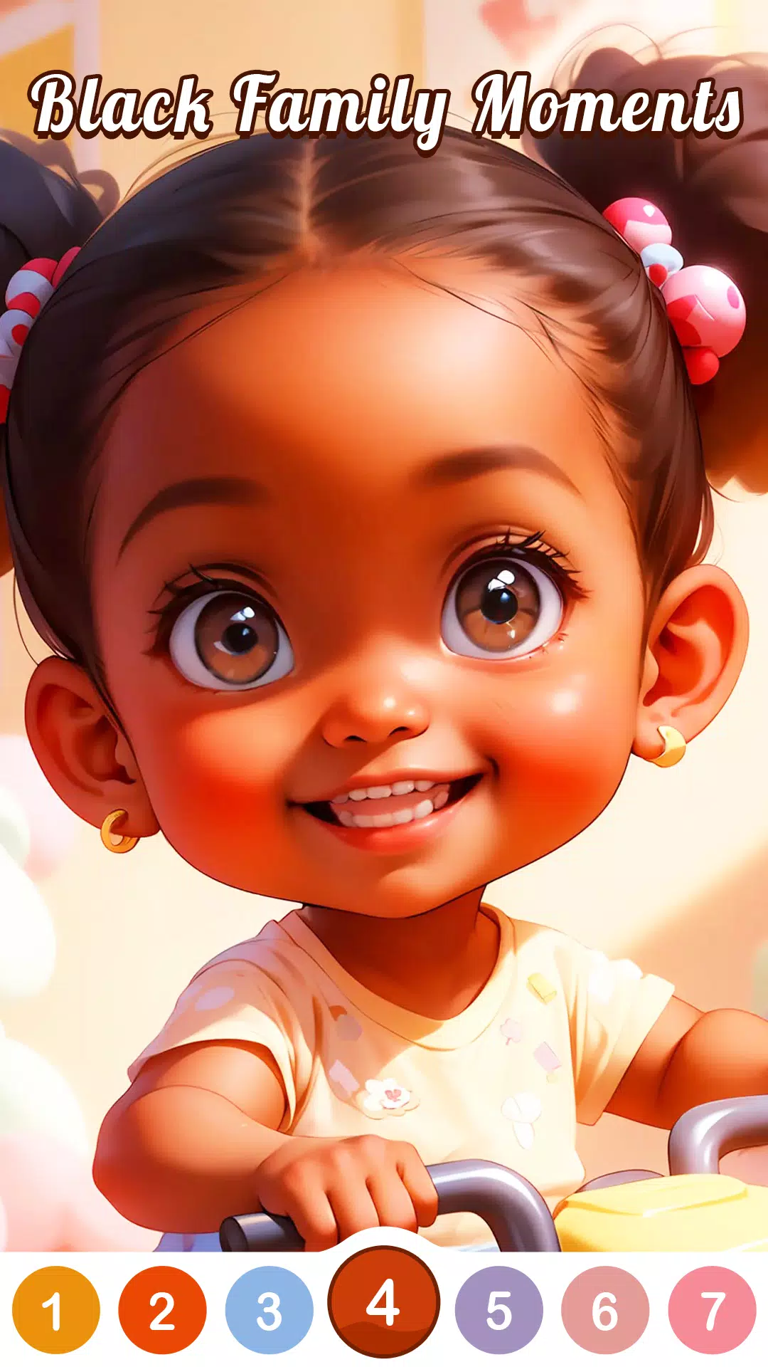 Black Family Coloring Games Ekran Görüntüsü 2