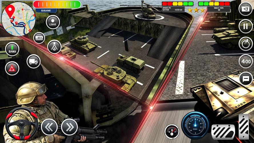 Army Transport Tank Ship Games Ekran Görüntüsü 1