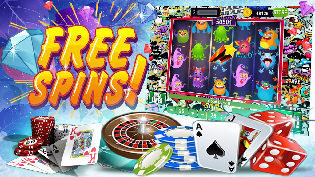 Monster Slots – Free Vegas Casino スクリーンショット 0