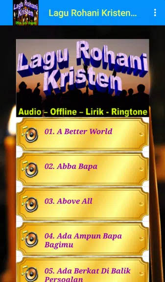 Lagu Rohani Kristen Offline Capture d'écran 1
