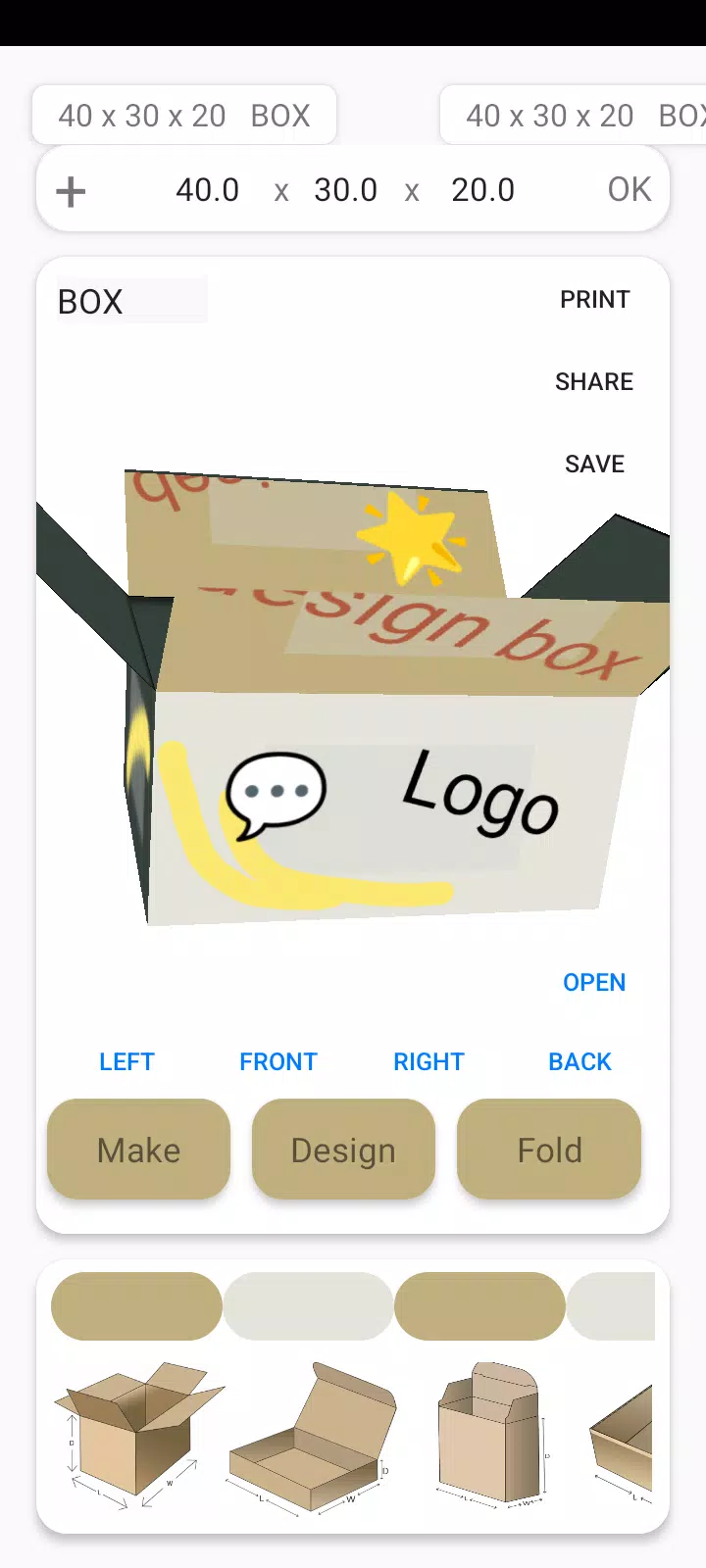 Box Maker Template Creator Pro Ekran Görüntüsü 3