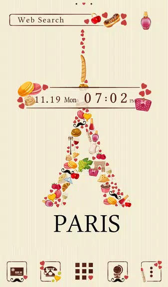 Sweet Paris Theme Capture d'écran 0