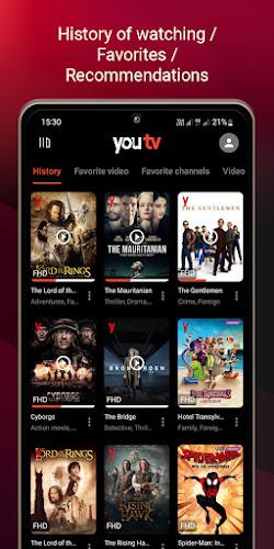youtv – 400+ ТВ каналов и кино スクリーンショット 1