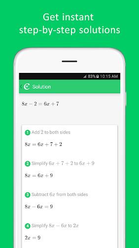 Cymath -  數學問題求解器 螢幕截圖 1