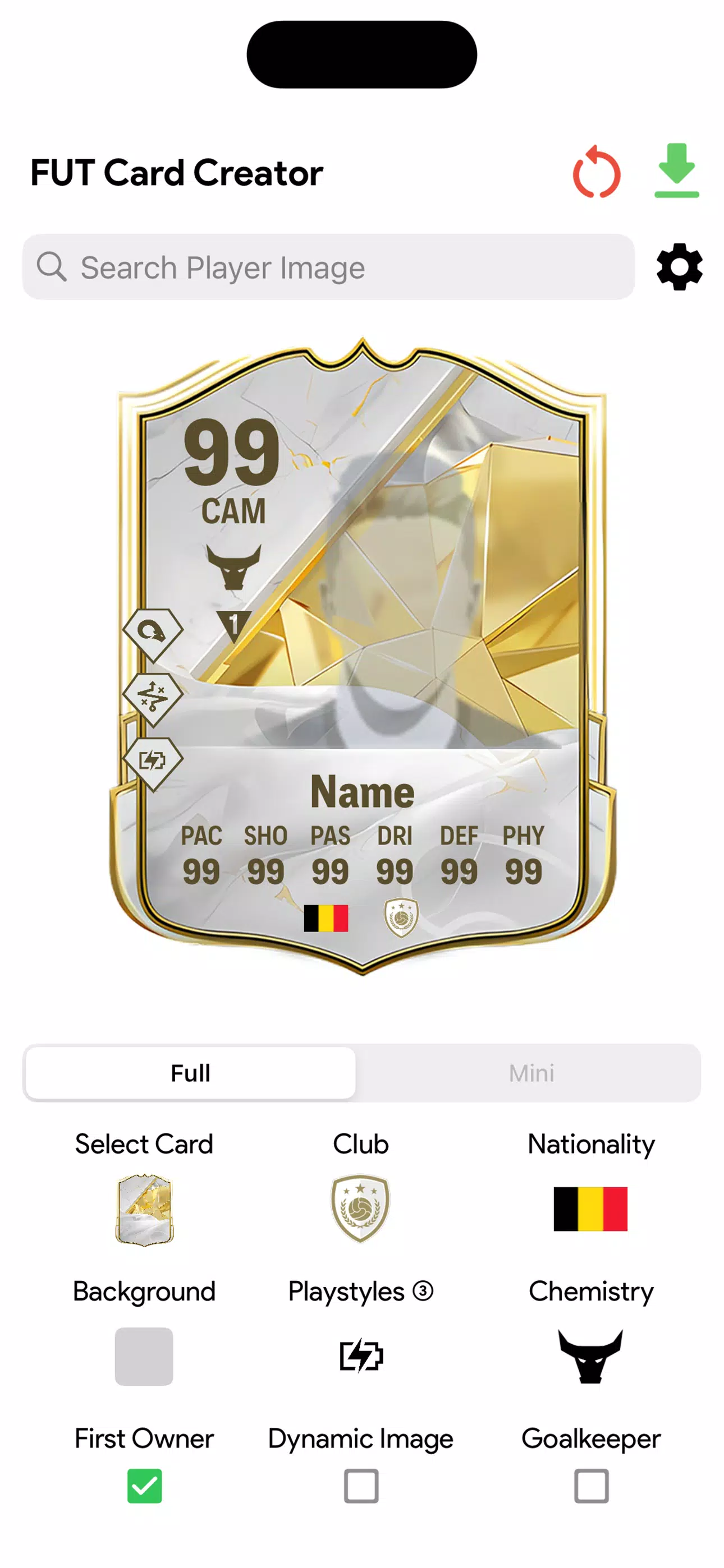 FC Card Creator 25 Captura de tela 2