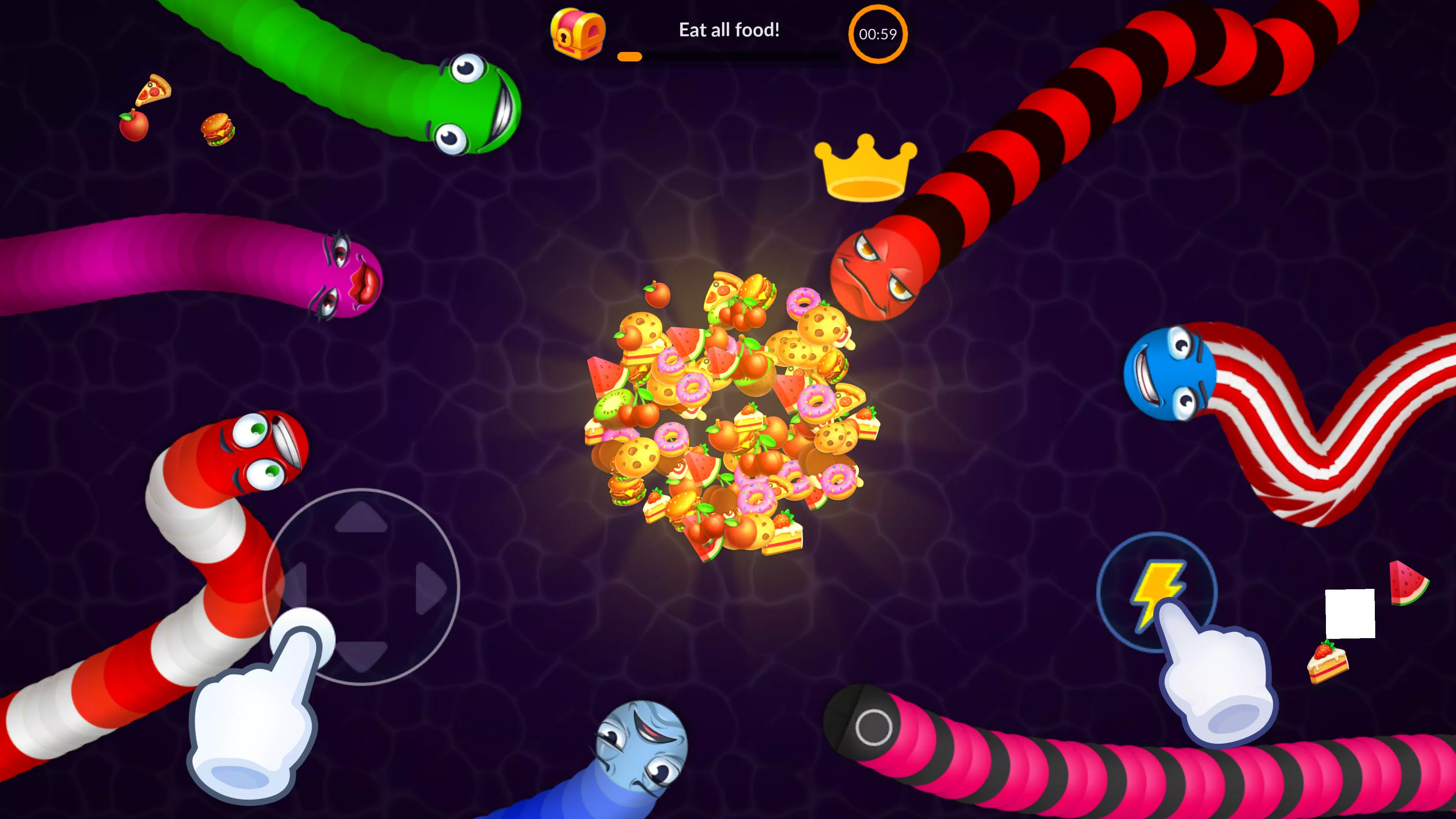 Snake vs Worms: Fun .io Zone Zrzut ekranu 3