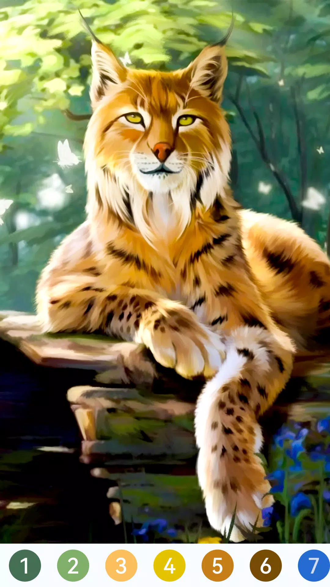 Animal Paint by Number Game Ekran Görüntüsü 1