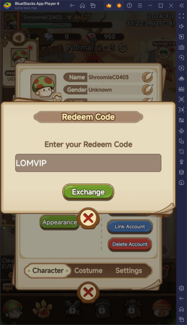 Legend of Mushroom Redeem Codes
