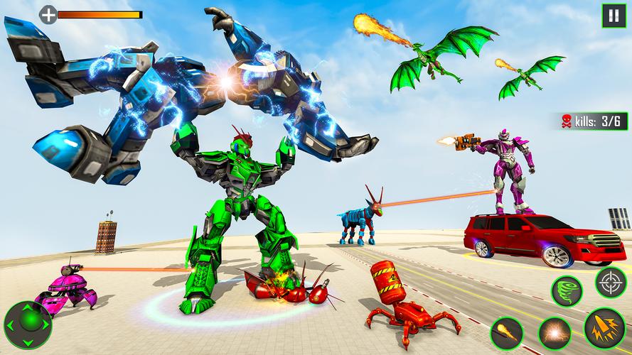 jeu de voiture robot chèvre Capture d'écran 3