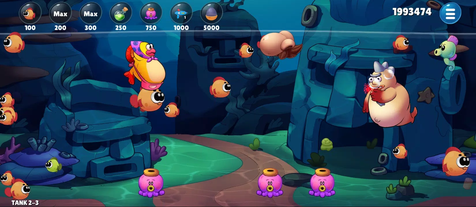 Insaniquarium Deluxe Evolution Скриншот 1