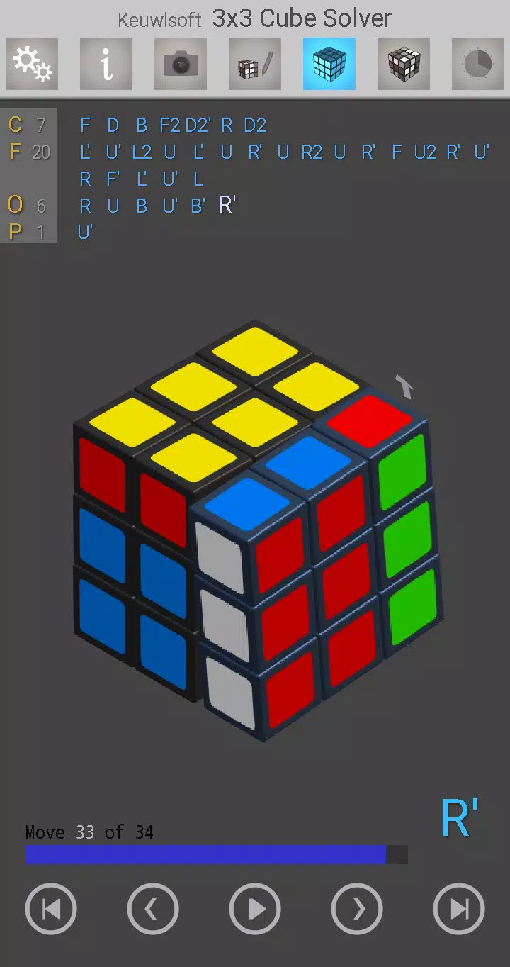 3x3 Cube Solver Tangkapan skrin 0