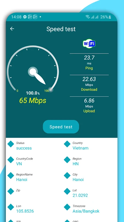 Speed Test Meter: WiFi, 5G, 4G Ảnh chụp màn hình 1