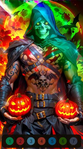Halloween Witch Coloring Games Ekran Görüntüsü 3