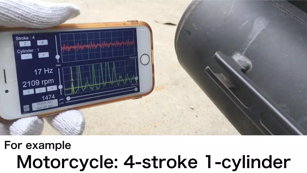 Engine Sound Analyzer:RPM Calc Zrzut ekranu 1