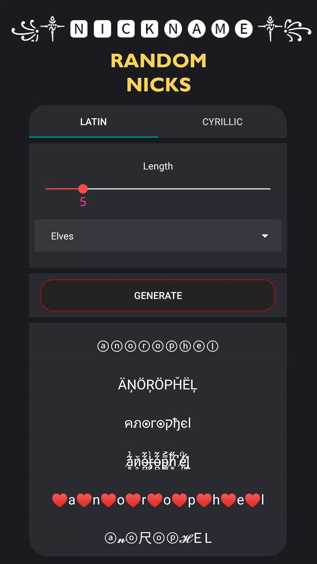 Crosshair & Nickname Generator Ekran Görüntüsü 1