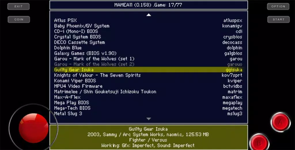 MAMEAll - MAME 0.159u2 Arcade Capture d'écran 1