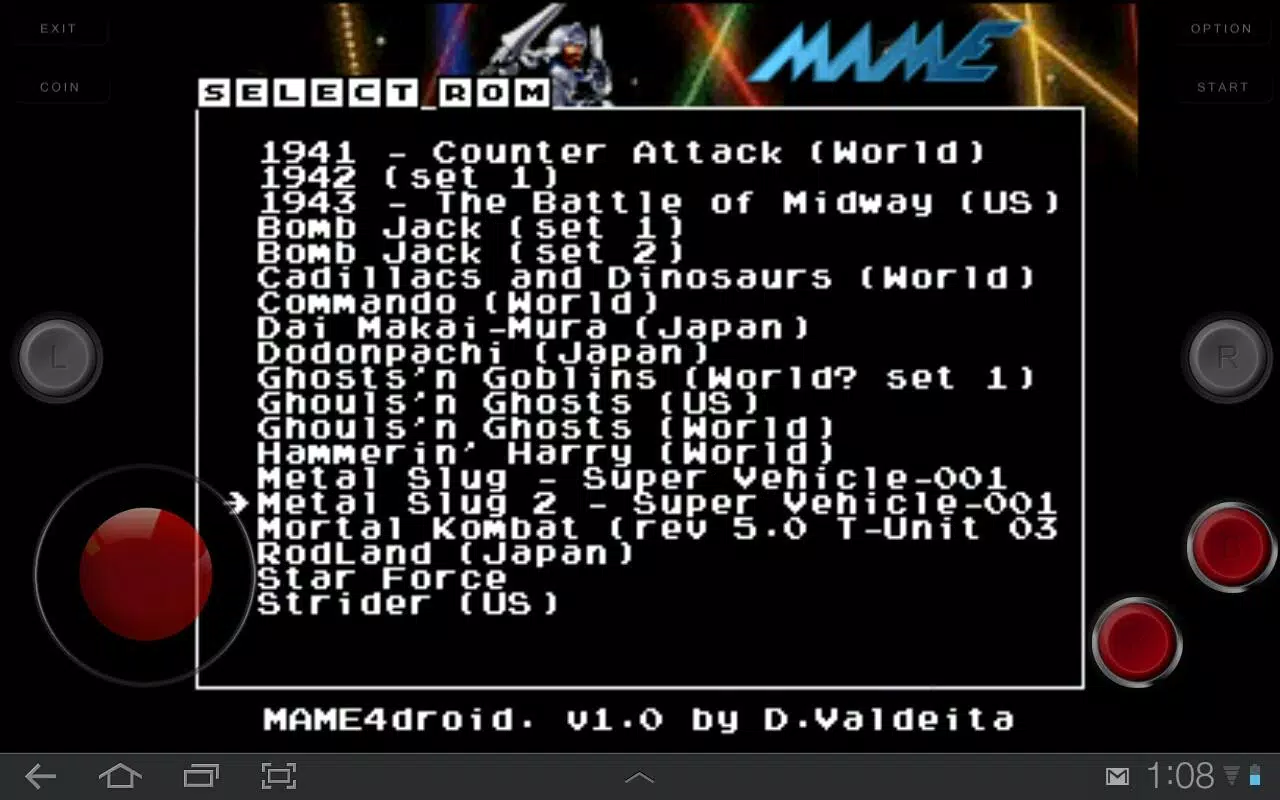 MAME4droid (0.37b5) Ekran Görüntüsü 1