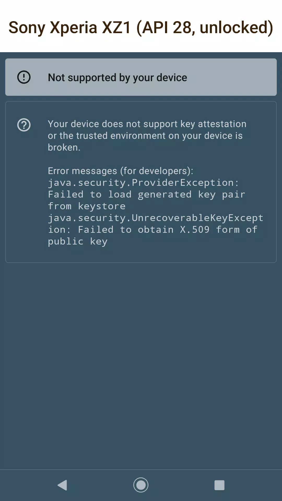 Key Attestation Demo Captura de tela 3