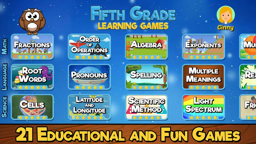 Fifth Grade Learning Games 螢幕截圖 2