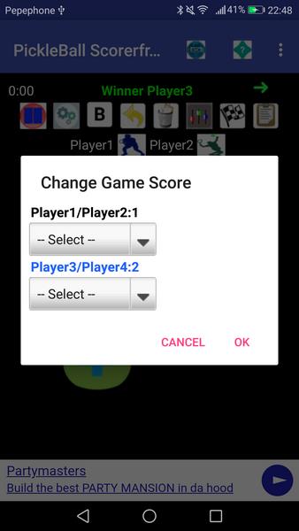 PickleBall Scorer plus online Radio, play music/vi Schermafbeelding 0
