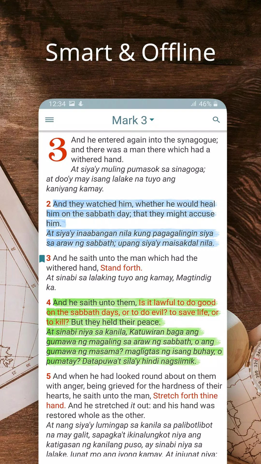 English Tagalog Bible Offline Captura de tela 0