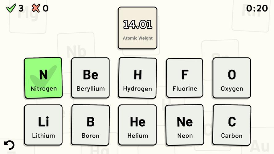 Periodic Table Quiz Скриншот 1