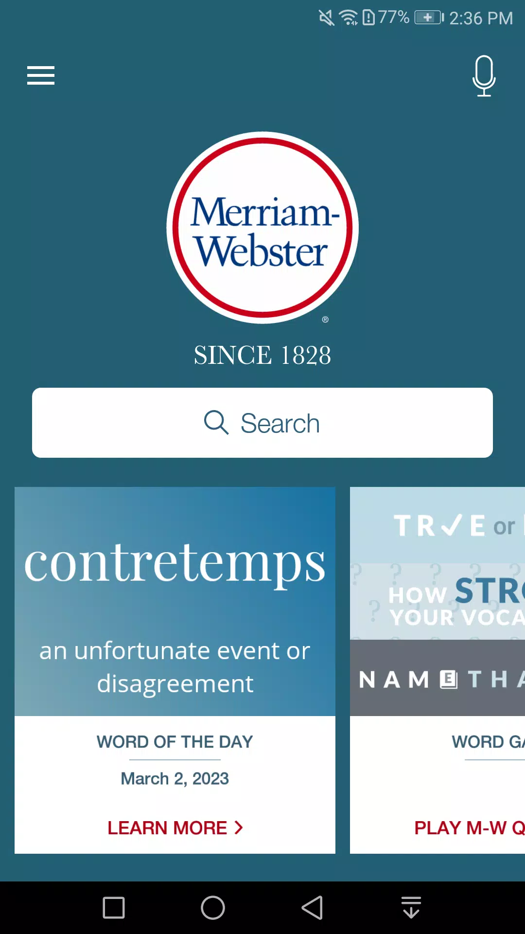 Dictionary - Merriam-Webster Capture d'écran 0