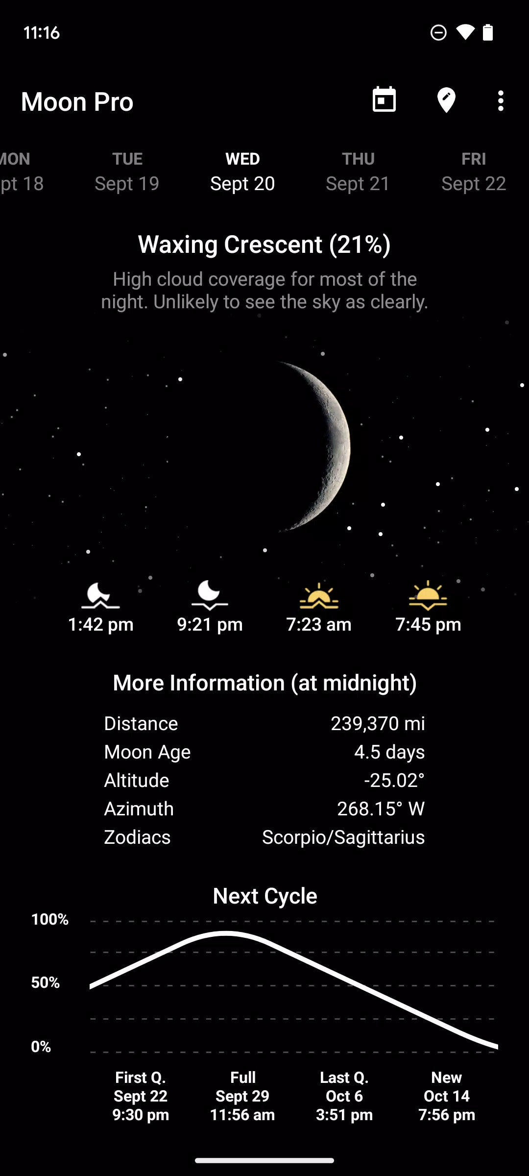 My Moon Phase Ekran Görüntüsü 0