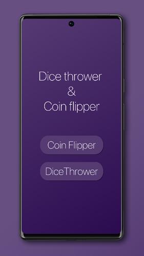 Dice Thrower & Coin Flipper Ekran Görüntüsü 0