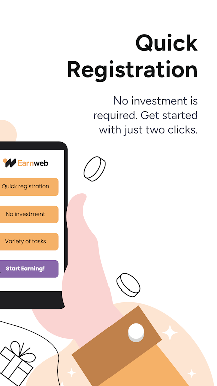 Earnweb: Earning app & website Скриншот 1