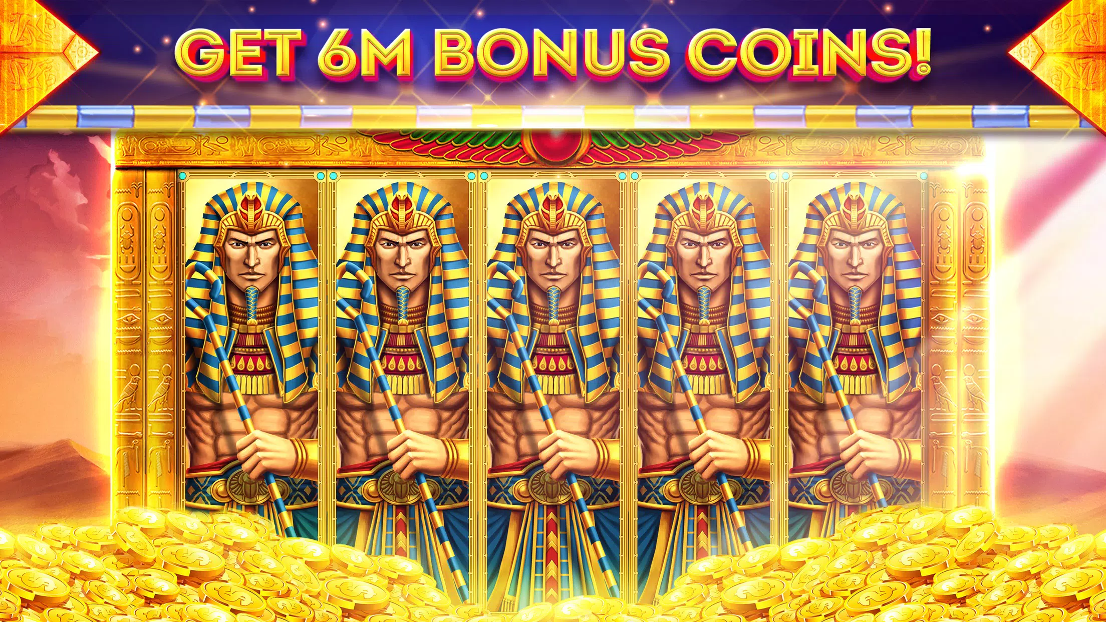 Pharaohs of Egypt Slots Casino ภาพหน้าจอ 0