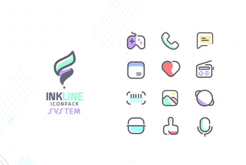 InkLine Icon Pack Mod 螢幕截圖 0
