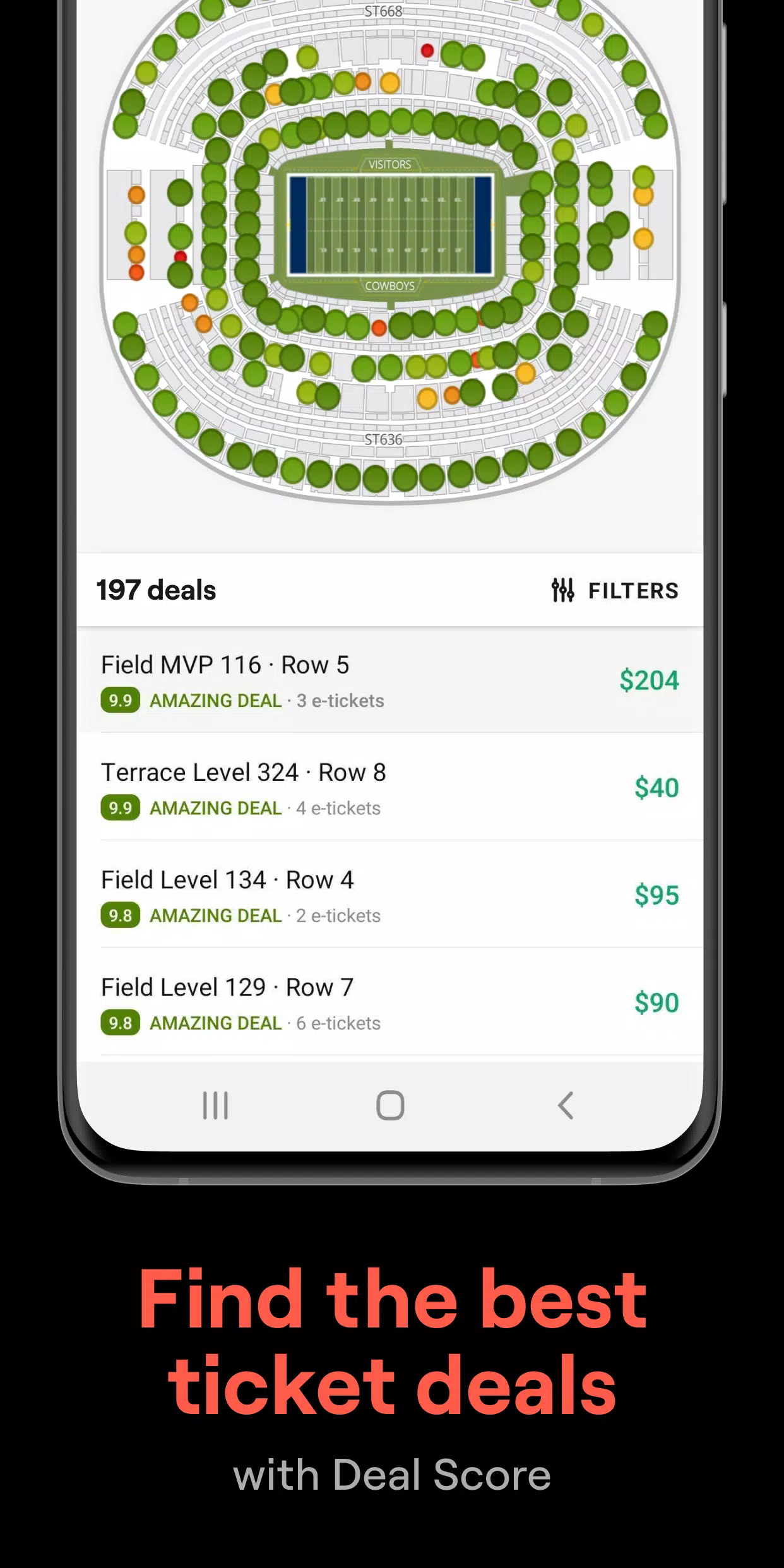 SeatGeek Ekran Görüntüsü 1