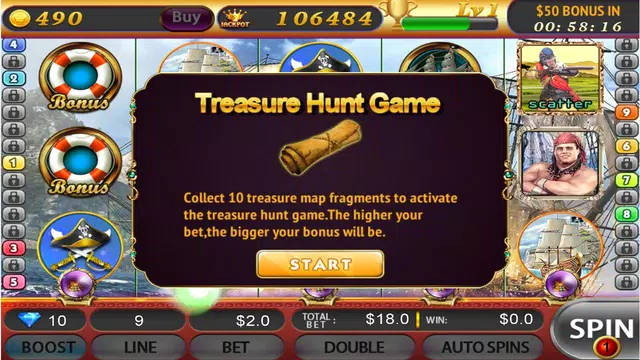 Pirate Slots - FreeSlots Game 螢幕截圖 1