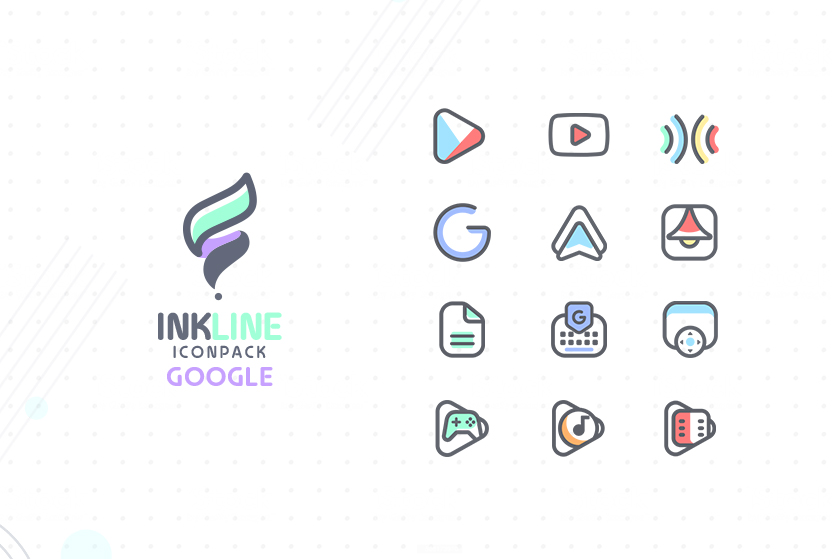 InkLine Icon Pack Mod 螢幕截圖 1