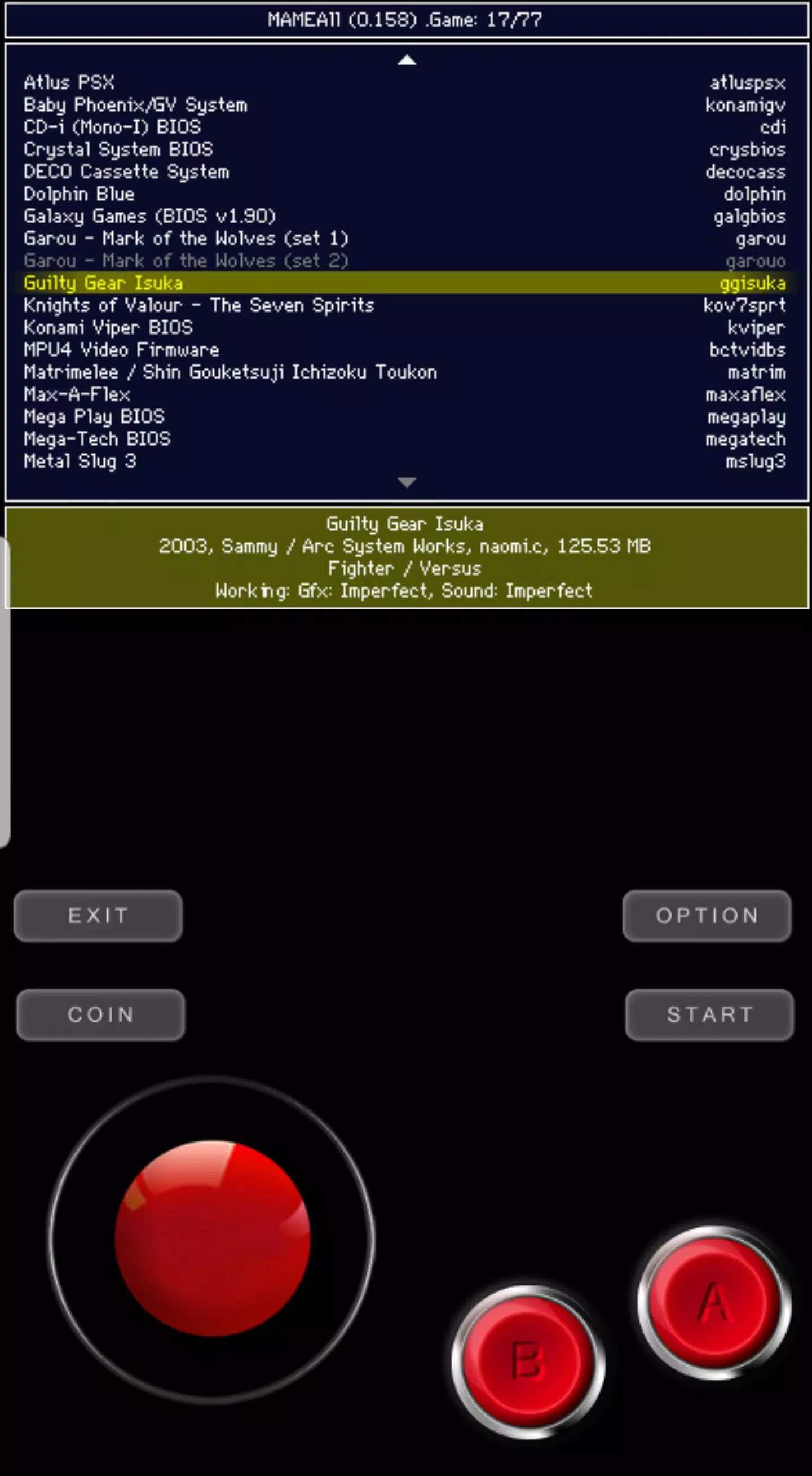 MAMEAll - MAME 0.159u2 Arcade Capture d'écran 0