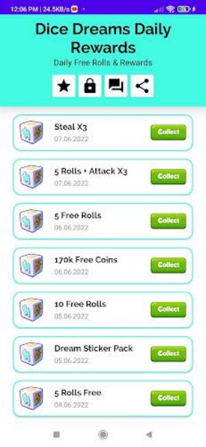 Dice Dreams Daily Rewards ဖန်သားပြင်ဓာတ်ပုံ 1