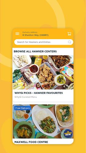 WhyQ Shiok Hawker Delivery 螢幕截圖 1