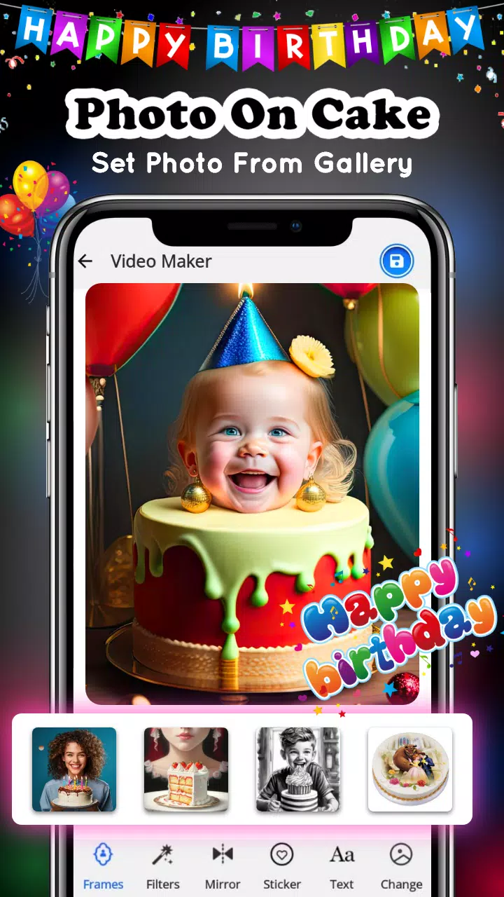 Birthday Video Maker Captura de tela 2