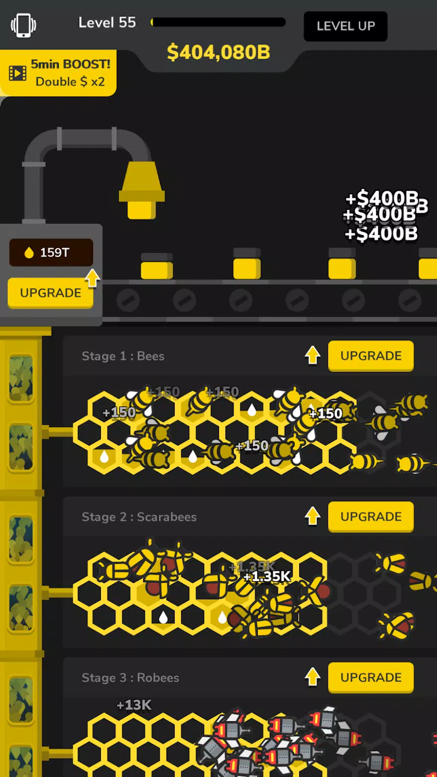 Idle Bee Factory Tycoon Tangkapan skrin 2