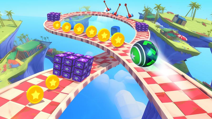 3D Super Rolling Ball Race Schermafbeelding 1
